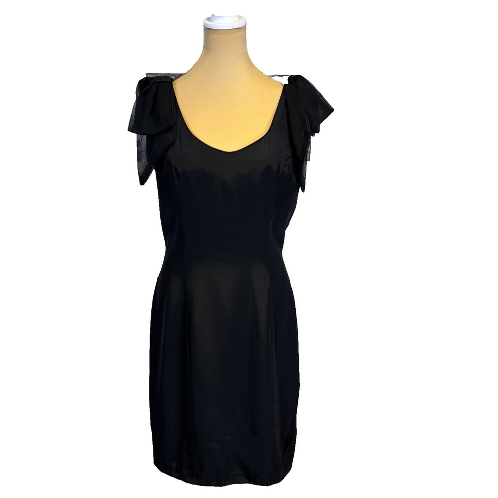 Vintage 80's 90's L.A. Glo‎ Woman's little Black Dress Size 7/8 Holiday Party